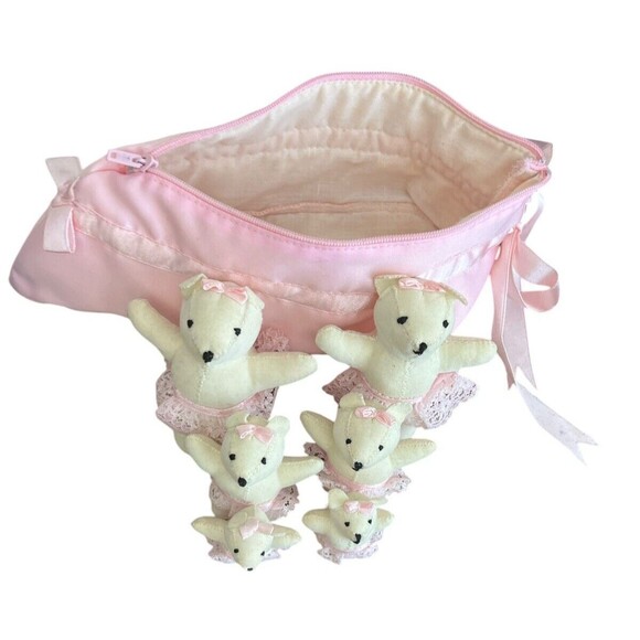 Plush Ballerina Bears (6) and Satin Zip Up Ballet Slipper Tutus - Picture 3 of 5